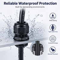 Presse-étoupes en nylon métriques UL94V-2, étanches aux liquides, anti-corrosion, IP68, pour armoires électriques, M20 M25