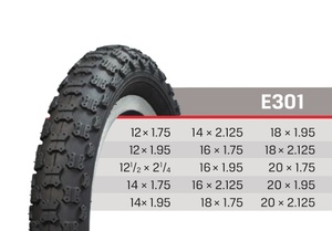 Pneu plein pour vélo ADHERE en caoutchouc naturel 35 PSI pour 20x1.75 pouces - Product Image 2