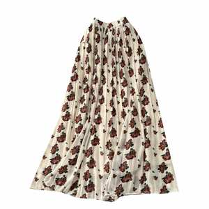 Jupe droite drapée florale 2025 pour femme, jupe décontractée taille haute en mousseline pour filles, vêtements féminins, vente en gros - Product Image 5