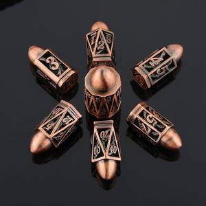 Kit de dés polyédriques creux en métal Bullet D&D, 7 pièces, accessoires de jeu de société RPG en vrac - Product Image 3