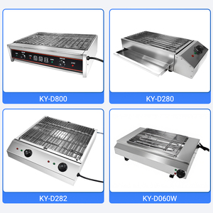 Máquina de parrilla eléctrica comercial de acero inoxidable Parrilla de barbacoa eléctrica sin humo para interiores para restaurante o tienda de comida rápida de barbacoa - Product Image 6