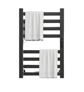Toallero Eléctrico Moderno de Aluminio Espacial con Calefacción, Adhesivo, Montado en Pared, Impermeable, Negro, con Calentador para Baño y Hotel <span class=keywords><strong>MUBI</strong></span> - Product Image 1