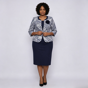 Robes de costume professionnelles classiques pour femmes, taille plus, en tissu Oxford, longueur genou, pour l'automne 2026, idéales pour l'église et le bureau - Product Image 5
