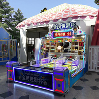 Игровой автомат RongXiang Carnival Booth для аркадных залов, монетоприемник, на двух игроков, настраиваемый размер, английская раскладка, вилка стандарта США, ручное управление, деревянный корпус