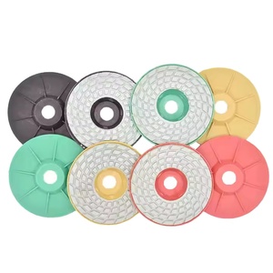 Vendita calda Ruota diamantata abrasiva da 5 pollici 4 pollici con bordo in marmo in granito cuscinetto per lucidare con chiusura a chiocciola in plastica personalizzabile - Product Image 2
