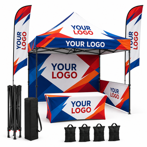 Kit de stand para campañas corporativas con carpa publicitaria, sombrillas, cuadernos, credenciales, pulseras, abanicos de mano y gorras, carpa para ferias comerciales - Product Image 4