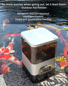 USMILEPET Meilleure vente Mangeoire à poisson automatique en plastique Machine d'alimentation pour poisson Étang Meilleure vente Mangeoires automatiques pour aquariums <span class=keywords><strong>Koi</strong></span> - Product Image 2
