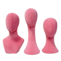DELIANG haut de gamme velours tête Mannequin mousse buste robe forme présentoir pour cheveux chapeau écharpe dans le magasin de détail Boutique utilisation