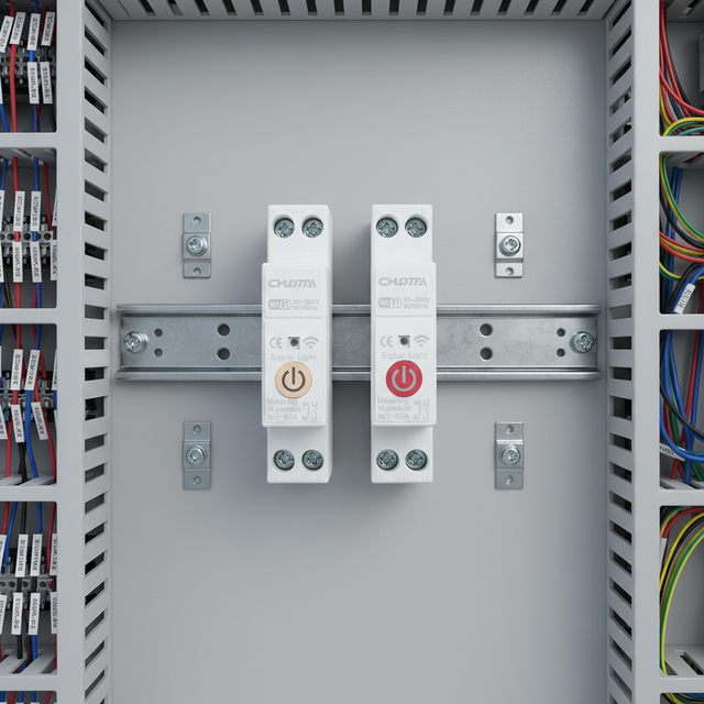 LONGTAI WiFi-63A Smart C MCB 1P+N DIN Rail Remote Control Circuit Breaker Copper PA66 6kA Breaking Capacity Energy Metering