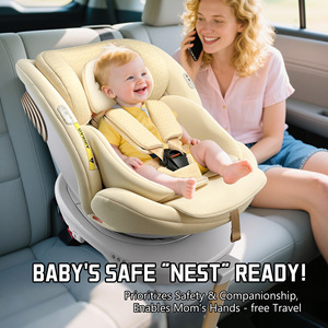 Asiento de Auto para Bebé de 0 a 12 Años, 360 °   Rotación y Posición Acostada/Sentada, Diseño de Cápsula ISOFIX, Ajuste Universal Portátil - Product Image 2
