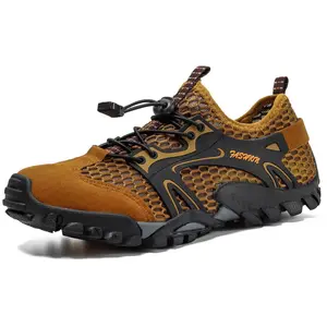 Vente en gros OEM ODM chaussures de randonnée extérieures personnalisées en maille creuse chaussures plates antidérapantes chaussures d'eau en caoutchouc EVA