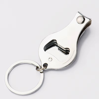 Vente en gros de porte-clés coupe-ongles à sublimation en métal avec ouvre-bouteille de bière