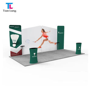 TianLang, alta calidad, 8 pies, marco de aluminio recto portátil, funda de almohada de tela de tensión personalizada, telón de fondo para cabina de fotos - Product Image 6