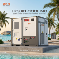 Contenedor de Almacenamiento de Energía para Playa y Resort MATE, Refrigerado por Líquido, 100kW 215kWh 300kW 699kWh, Sistema de Baterías LiFePO4 BESS con Refrigeración Líquida
