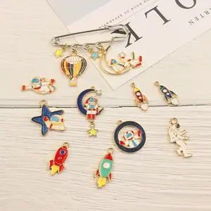 Astronaut Pendants Rocket Moon Star charm jewelry accessories earring pendant bracelet necklace charms zinc alloy diy finding