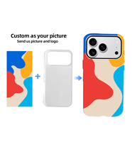 1pc MOQ 2 1 TPU+PC Design simple Personnalisable DIY Anti-chute Antichoc Étanche Coque de téléphone à couverture intégrale pour 16/17 Pro Max