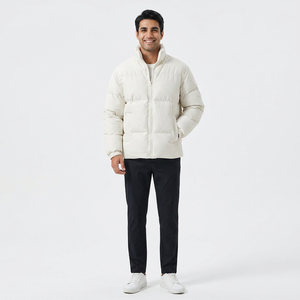 2025 Brand New High Quality Custom Made Spring Men's Stand Bubble Jacket Puffer Coat Lightweight Zipper Front Logo High Street - Product Image 1