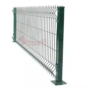 商用室外金属刚性围栏板焊接丝网3D花园围栏