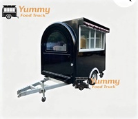 Yummy Mobile Street Mini Size Round Model Caravan Kitchen Bubble Tea Food Truck Small Dessert Trailer