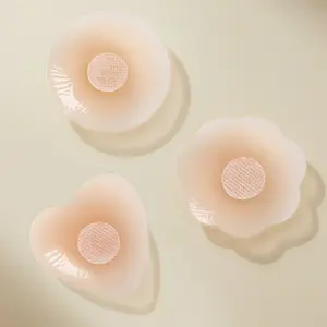 Customized Package Adhesive Invisible Reusable Flower Cover Silicone Pasties Nipple Cover