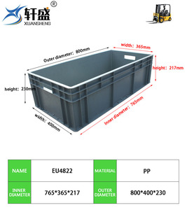 Nexara Eu 4822 Logistieke Kratten Taai Pp-Materiaal Anti-Val Ontwerp Voor Veilige Opslag En Transport Van Goederen - Product Image 4