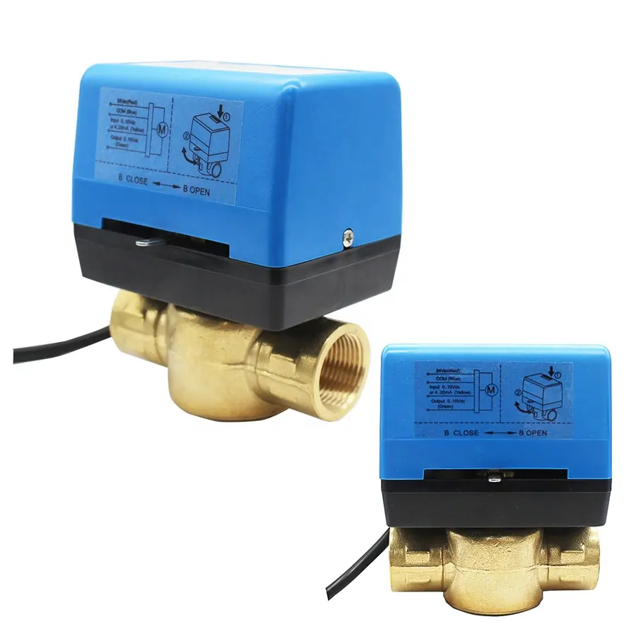 4 20ma (0-10V) Proportional control motorized modulating water valve