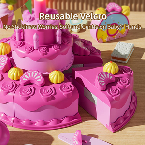 Giocattoli in Plastica per Cucina, Simulazione di Taglio Torta di Compleanno e Gelato, Gioco Educativo di Ruolo per Bambine - Product Image 6