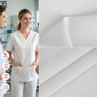 Tela Antibacteriana Personalizada para Uniformes Médicos, 88% Poliéster, 12% Elastano, 150GSM, Elástica en 4 Direcciones, para Uniformes de Hospital
