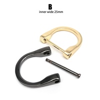 Sangle de sac à main en cuir détachable en métal avec anneau en D, boucle de fixation pour réparation