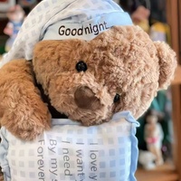 Boneka Beruang Angela Baru, Mainan Plush dengan Isian Kapas PP, Bahan Plush Pendek, Tinggi Badan Bagus, Hadiah untuk Anak-anak