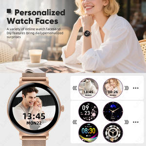 Lige bwjx523 quay số cuộc gọi Smartwatch ai trợ lý giọng nói điều khiển âm nhạc GPS theo dõi <span class=keywords><strong>iOS</strong></span> <span class=keywords><strong>Android</strong></span> tương thích mặc thiết bị cho phụ nữ - Product Image 5