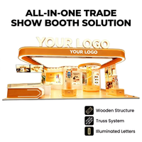 Stand d'exposition YTSF-I55 avec structure en bois, lettres lumineuses – Équipement de salon professionnel durable et portable
