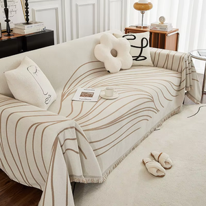 Housse de <span class=keywords><strong>canapé</strong></span> sectionnel unie lavable en gros pour <span class=keywords><strong>canapé</strong></span> 3 places, <span class=keywords><strong>protection</strong></span> universelle <span class=keywords><strong>anti</strong></span>-<span class=keywords><strong>chien</strong></span> avec pompons - Product Image 5