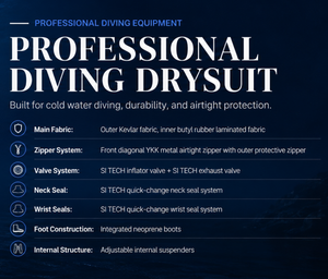 Traje <span class=keywords><strong>de</strong></span> Buceo Trilaminado Personalizado OEM y ODM con Cierre Frontal en el <span class=keywords><strong>Pecho</strong></span>, Logotipo, Impermeable y Ligero para Deportes Extremos y Buceo Profundo - Product Image 6