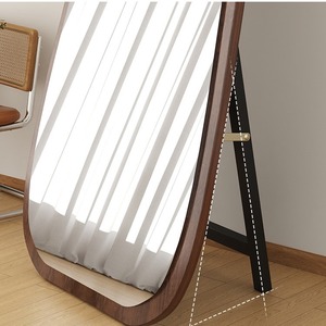 Miroir ArchLarge personnalisé à cadre complet, nouvellement conçu, en bois massif naturel, style Art déco pour mariage - Product Image 3