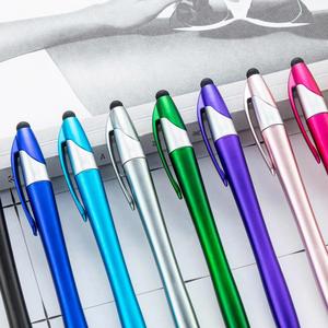 Stylos à bille pour écrans tactiles, stylo d'écriture à encre noire à pointe moyenne, stylo de bureau 2 en 1 avec pointes de stylet - Product Image 2