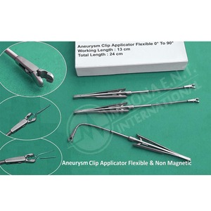 Aplicador de Clips para Aneurismas Flexible de 0 a 90 Grados, Instrumento Quirúrgico Reutilizable para Procedimientos Neuroquirúrgicos, Fabricante OEM - Product Image 1
