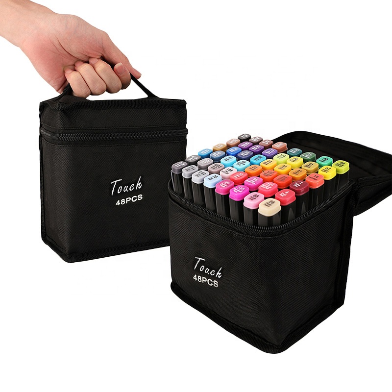 12 24 36 48 60 80 206 226 Coloring Sketch Illustration Brush Fine Dual Tips Art Marker Set Alcohol Based Brush Markers