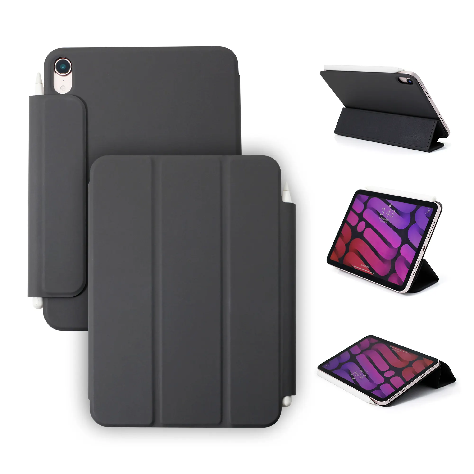 Étui de tablette en cuir PU, couverture de Style officiel, couleur à personnaliser, pour iPad mini 6e