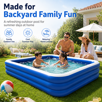 Grande piscine gonflable à 3 anneaux, durable, en PVC, pour la cour, pour la famille, pour adultes et enfants, piscine gonflable pour la maison