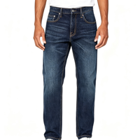 Jean stretch coupe athlétique pour homme, pantalon en denim de coton fuselé, poids moyen, décontracté, usage quotidien, délavage foncé
