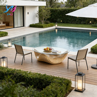 Table d'appoint de luxe personnalisable en bois paramétrique moderne et durable pour hôtel et maison