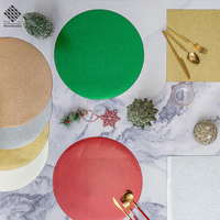 Meilleur prix pour un ensemble de sets de table en vinyle imitation cuir pour Noël, imperméables, double face, pour table à manger