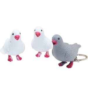 Porte-clés créatif en plastique 3D en forme de pigeon avec lumière LED et son COO COO~ Porte-clés d'<span class=keywords><strong>oiseau</strong></span> pour promotion de cadeaux - Product Image 2