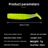 Leurre souple micro-particules à queue en T pour la pêche au bar, au mandarin et au poisson-serpent, en acier inoxydable sans hameçons