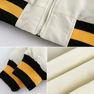 Veste universitaire de haute qualité pour hommes, broderie personnalisée, patchwork, style streetwear, coupe-vent, unisexe, manteau d'hiver Y2k - Product Image 4