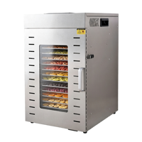Déshydrateur alimentaire électrique 16 plateaux en acier inoxydable avec écran tactile, minuterie numérique, séchage à air chaud, certifié CE, vente directe usine en gros