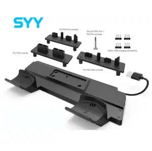 SYY-soporte de carga multifuncional para consola, Base de ventilador de refrigeración para Play Station 4, PS4 Slim Pro, accesorios de juego