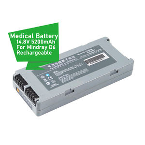 Baterai Lithium Ion Medis Pengganti Rechargeable Li-ion 14.8V 6600mAh 5200mAh LI24I004A untuk <span class=keywords><strong>Mindray</strong></span> LI34I001A D5 D6 - Product Image 1