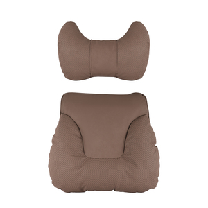 Poggiatesta per Sedili Auto di Lusso di Alta Qualità in Pelle Scamosciata Traspirante e Assorbente, Set di Supporto Lombare per Tutte le Stagioni - Product Image 6